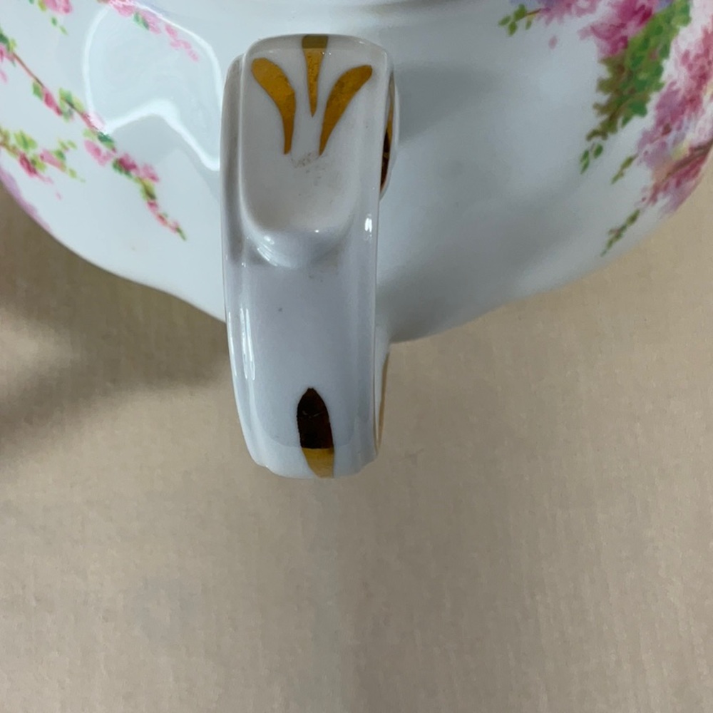 Royal Albert Blossom Time Teapot with Green and Pink Accents - Picture 8 of 16